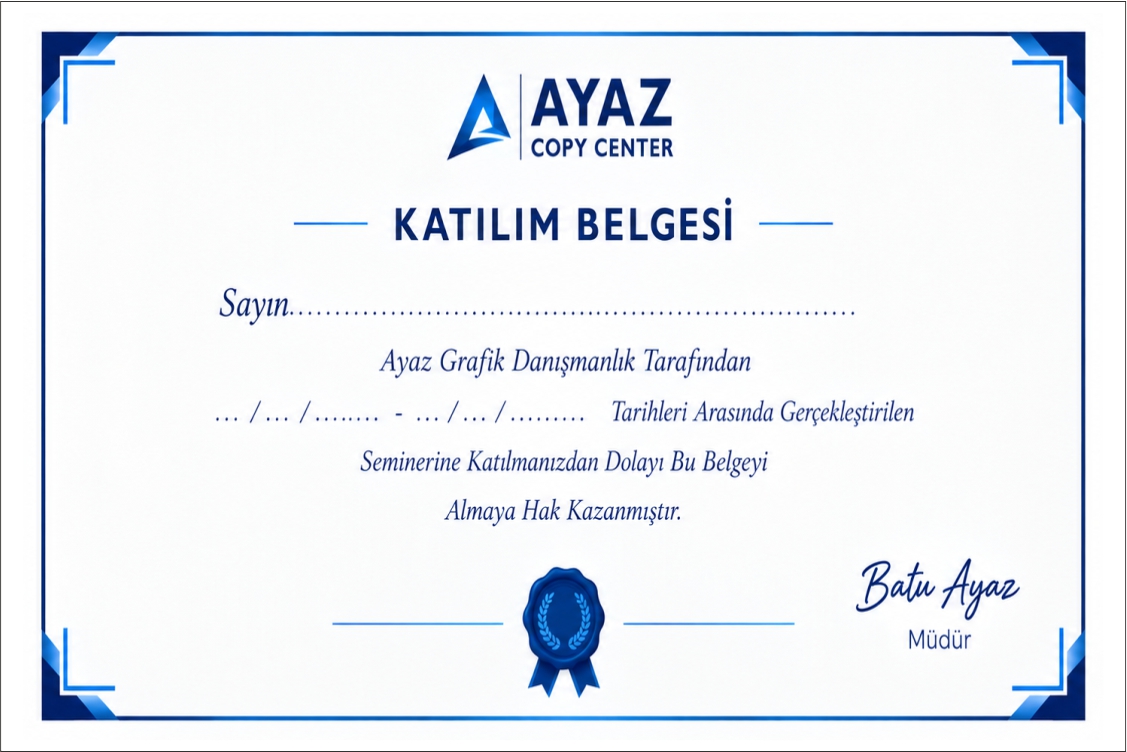 Sertifika & Başarı Belgesi Baskısı - Matbaa